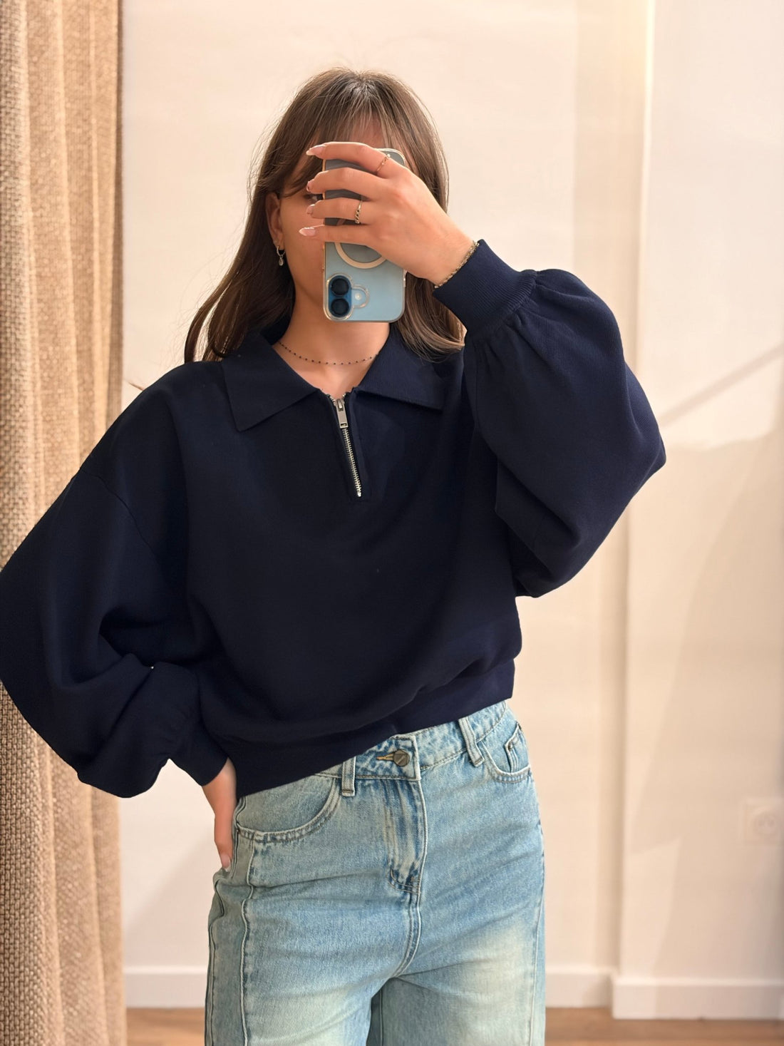 Pull Leria bleu marine - Léone