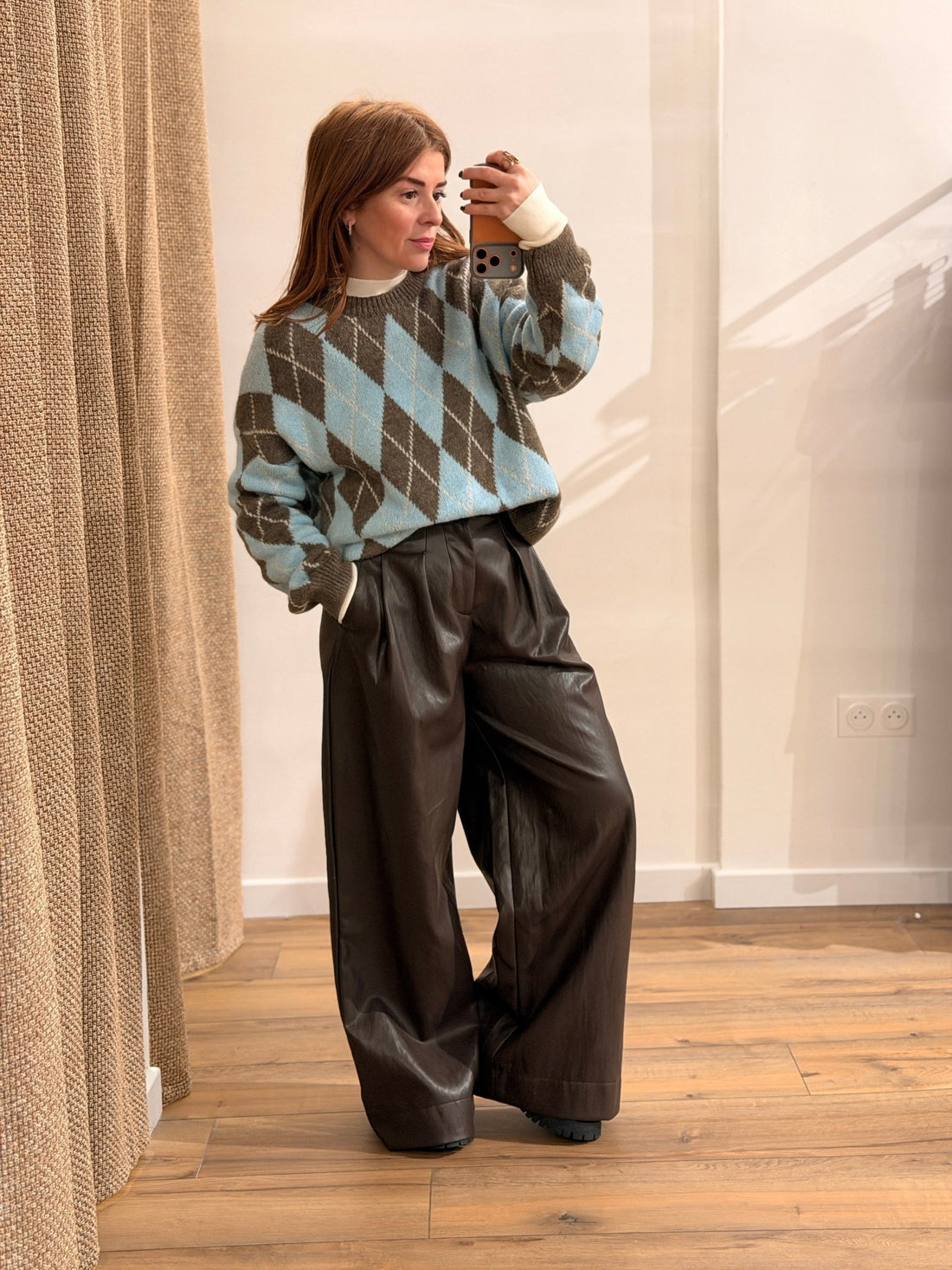 Pull losanges bleu Karl - Léone