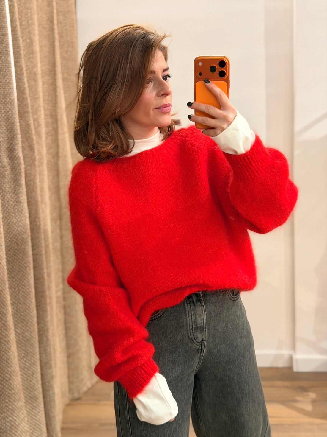 Pull Maxence rouge - Léone