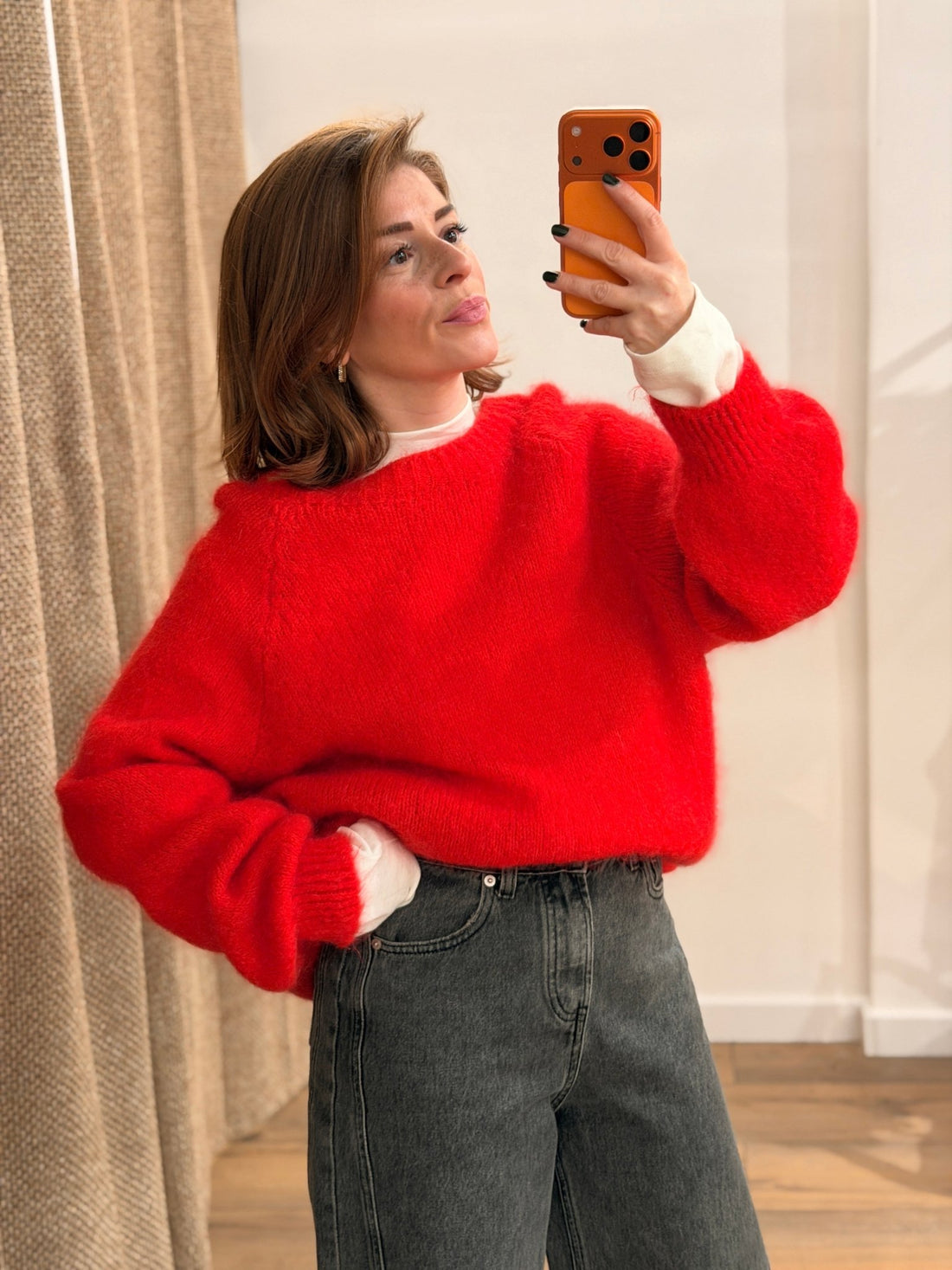 Pull Maxence rouge - Léone