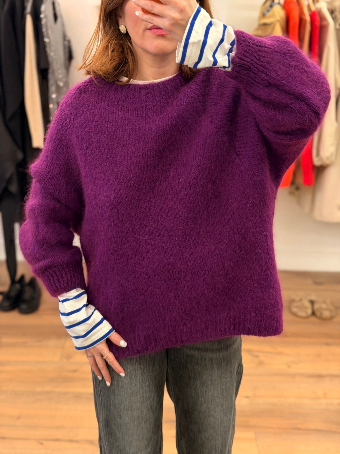 Pull Maxence violet - Léone