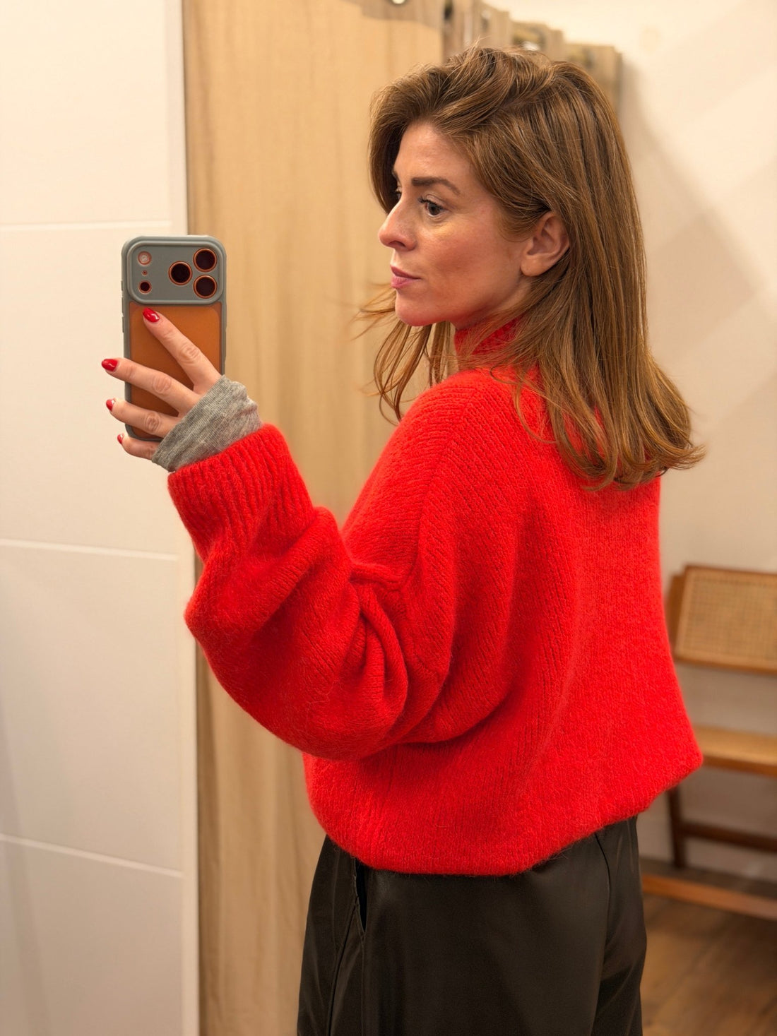 Pull ondine rouge - Léone