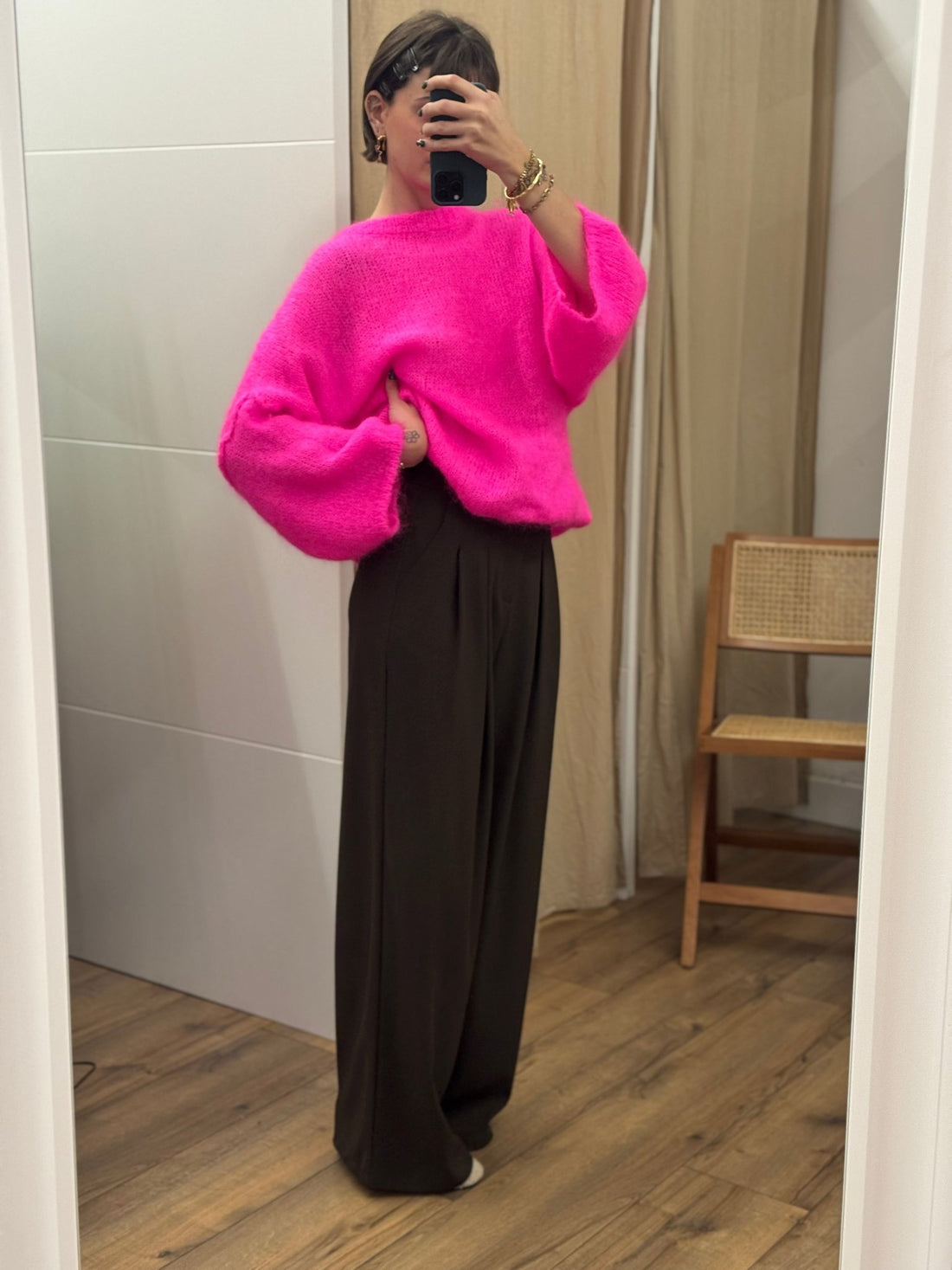 Pull Rebecca rose fluo - Léone