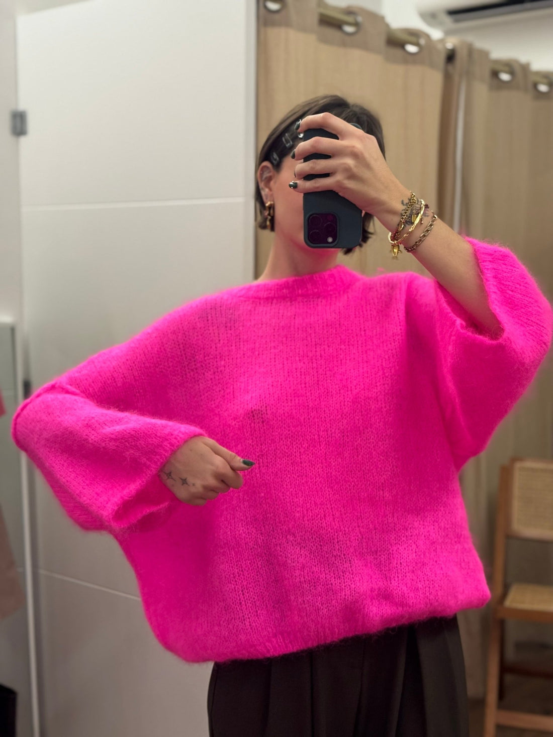 Pull Rebecca rose fluo - Léone