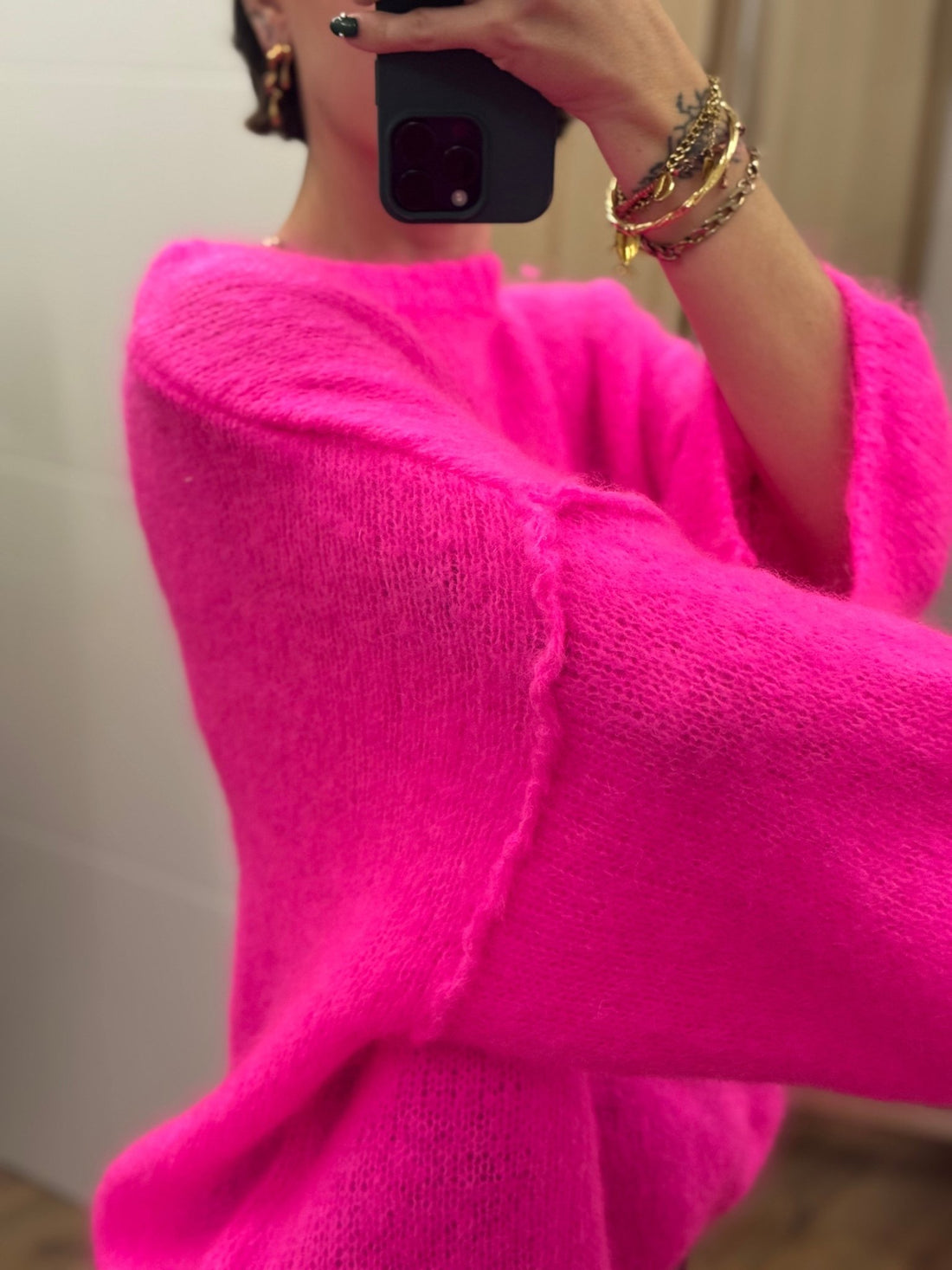 Pull Rebecca rose fluo - Léone