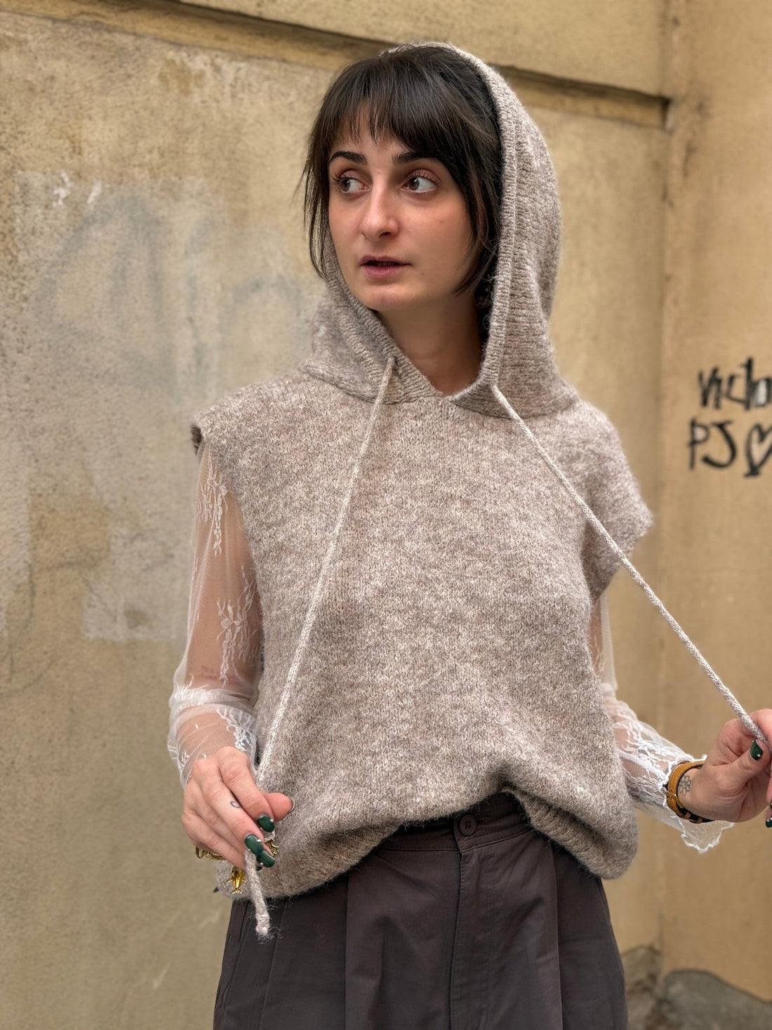 Pull Roger taupe - Léone