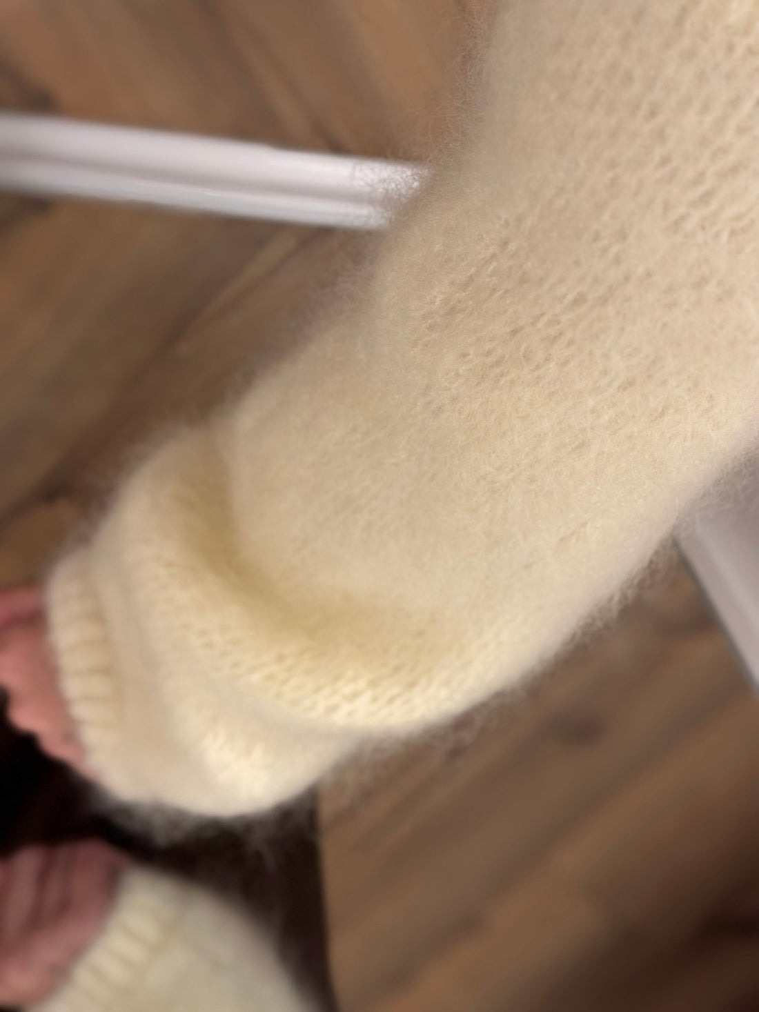 Pull thal en mohair ecru - Léone