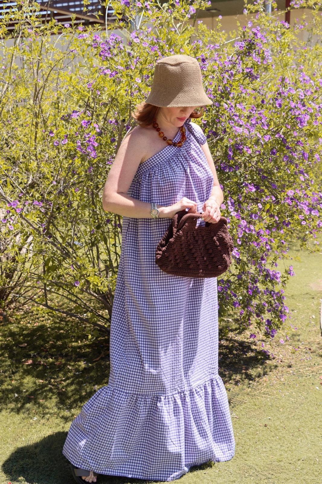 Robe asymétrique Angie lilas - Léone