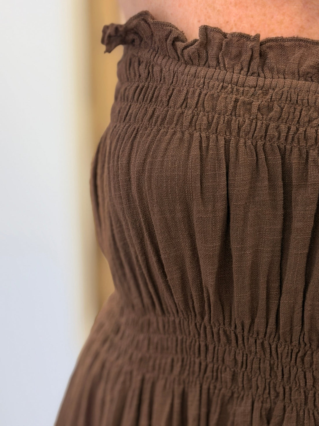 Robe bustier marron Irna - Léone