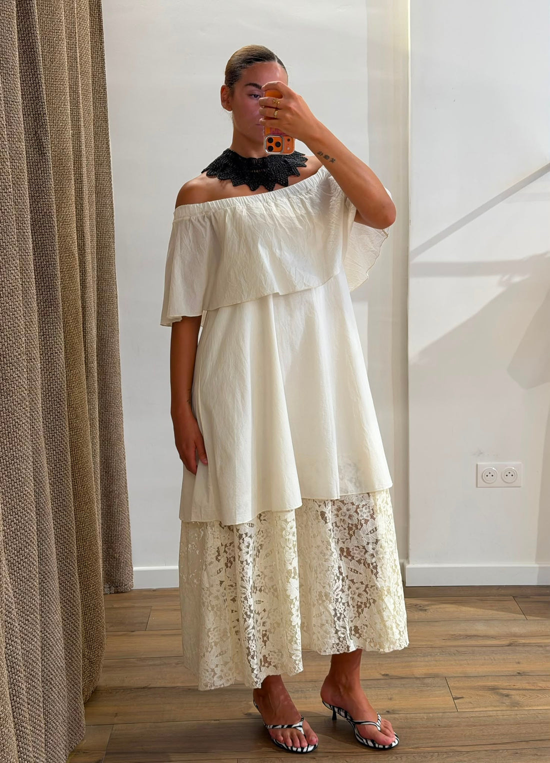 Robe Elsa écrue - Léone