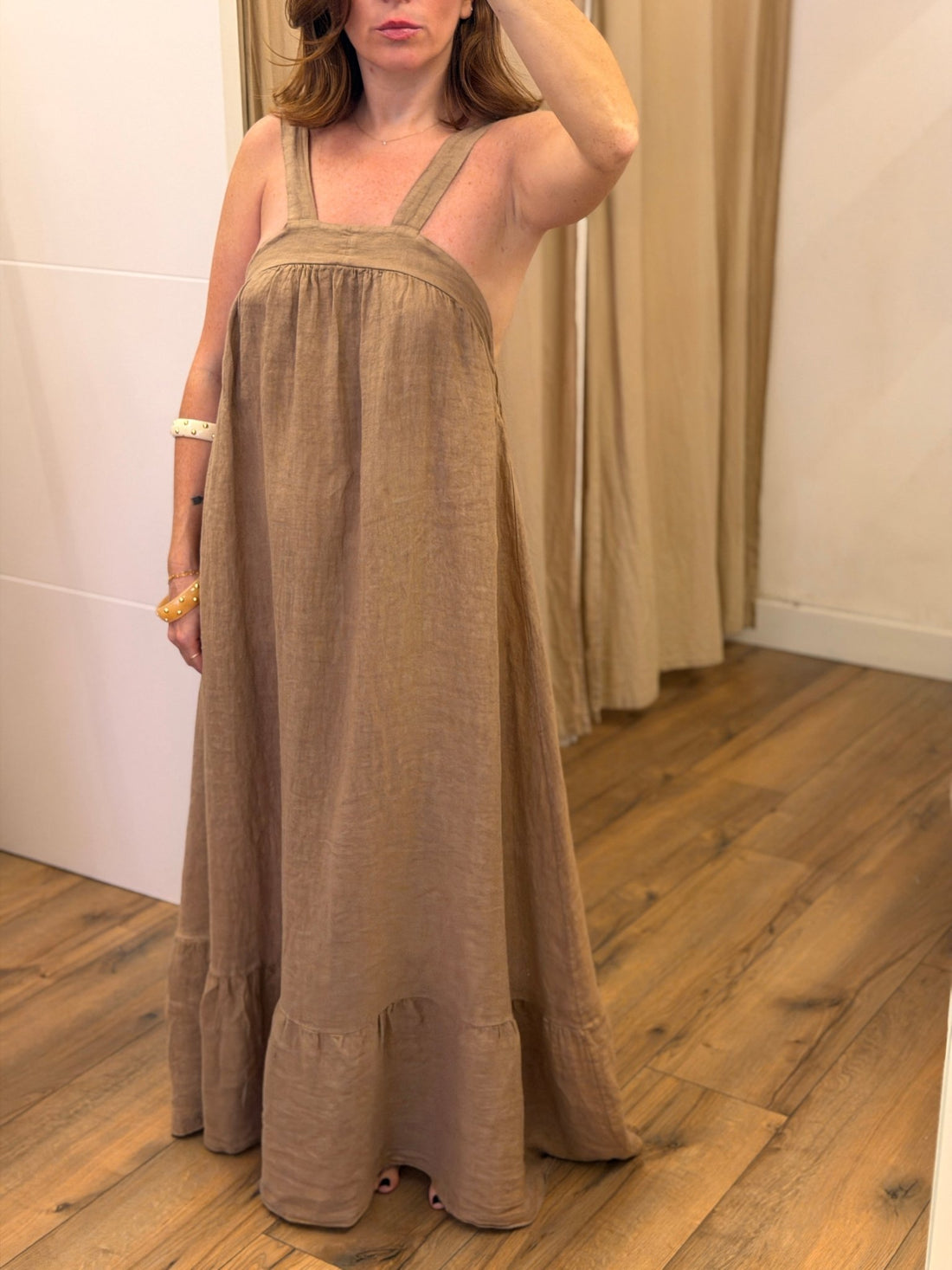 Robe longue Ibiza camel - Léone