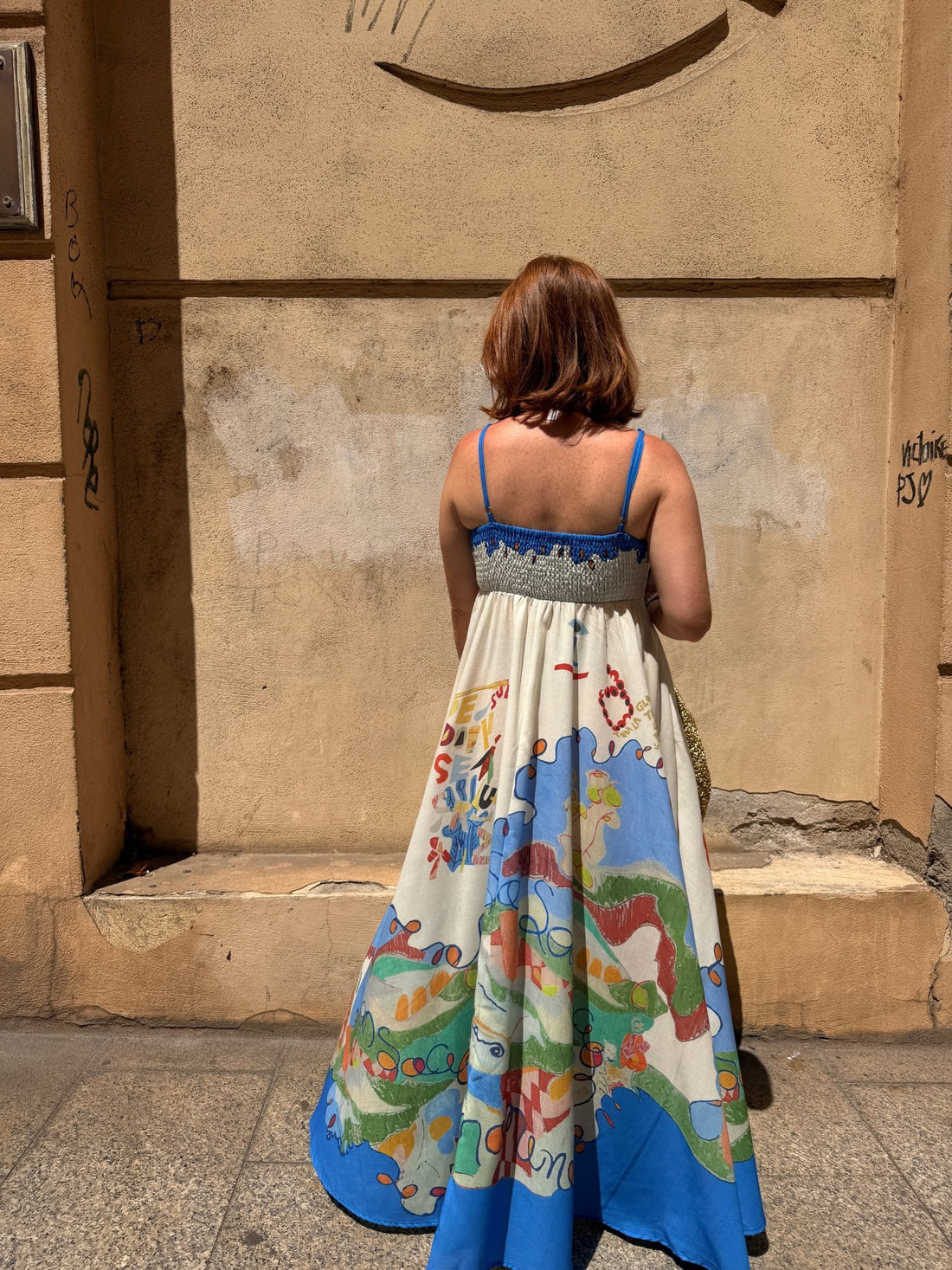 Robe longue Ivana bleue - Léone