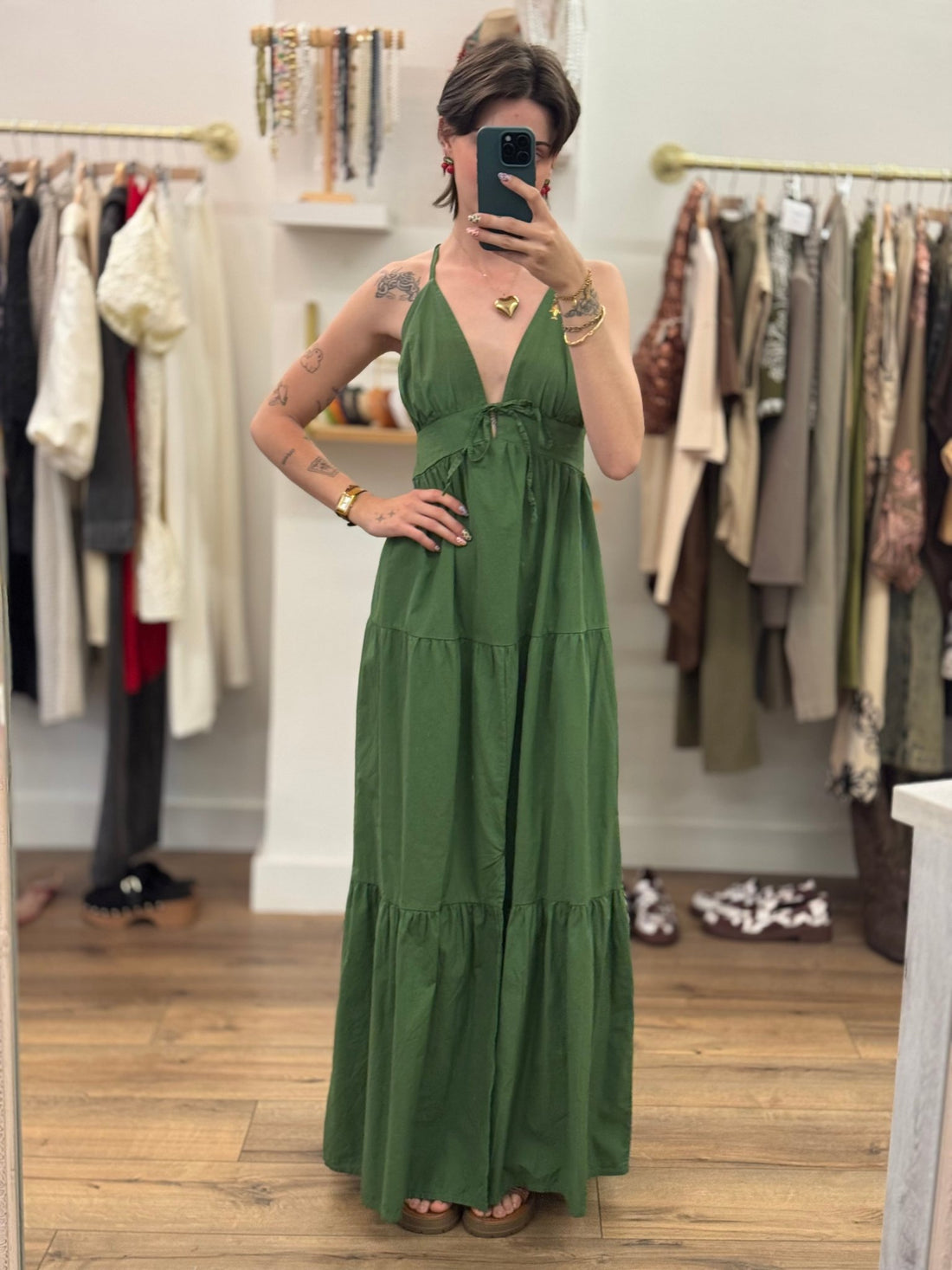 Robe Martine verte - Léone