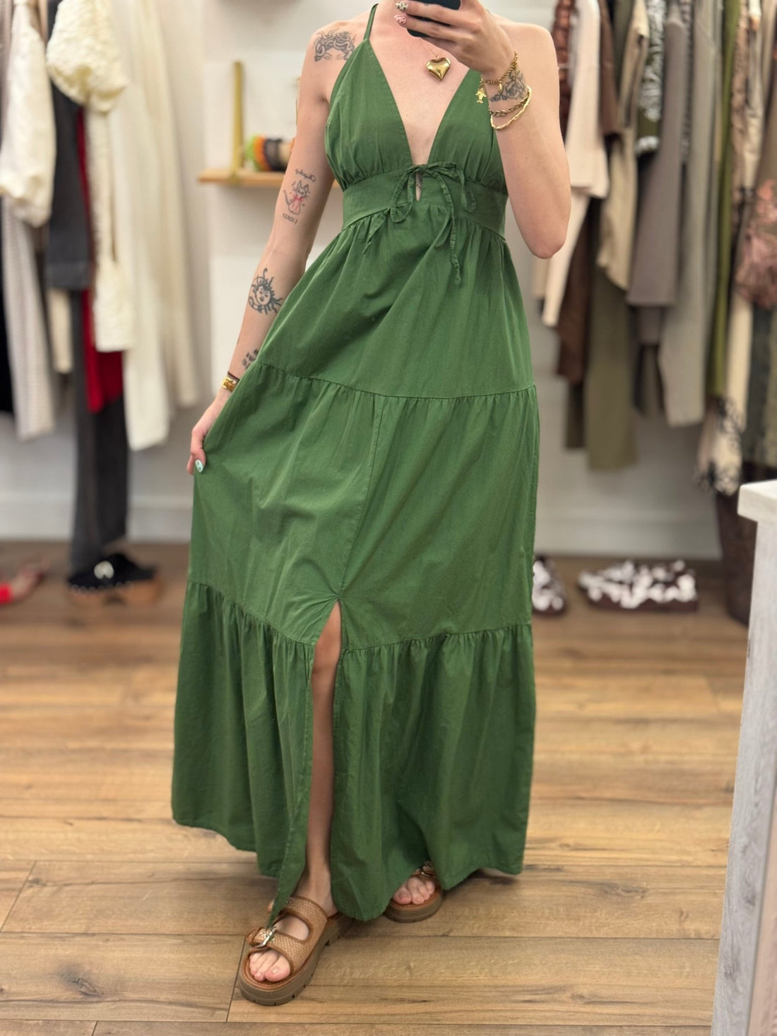 Robe Martine verte - Léone