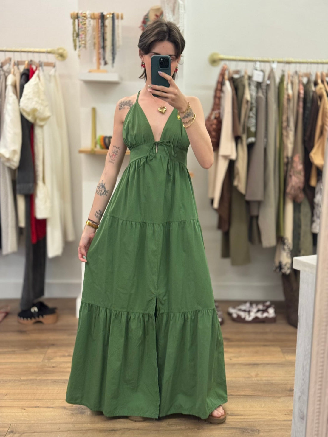 Robe Martine verte - Léone