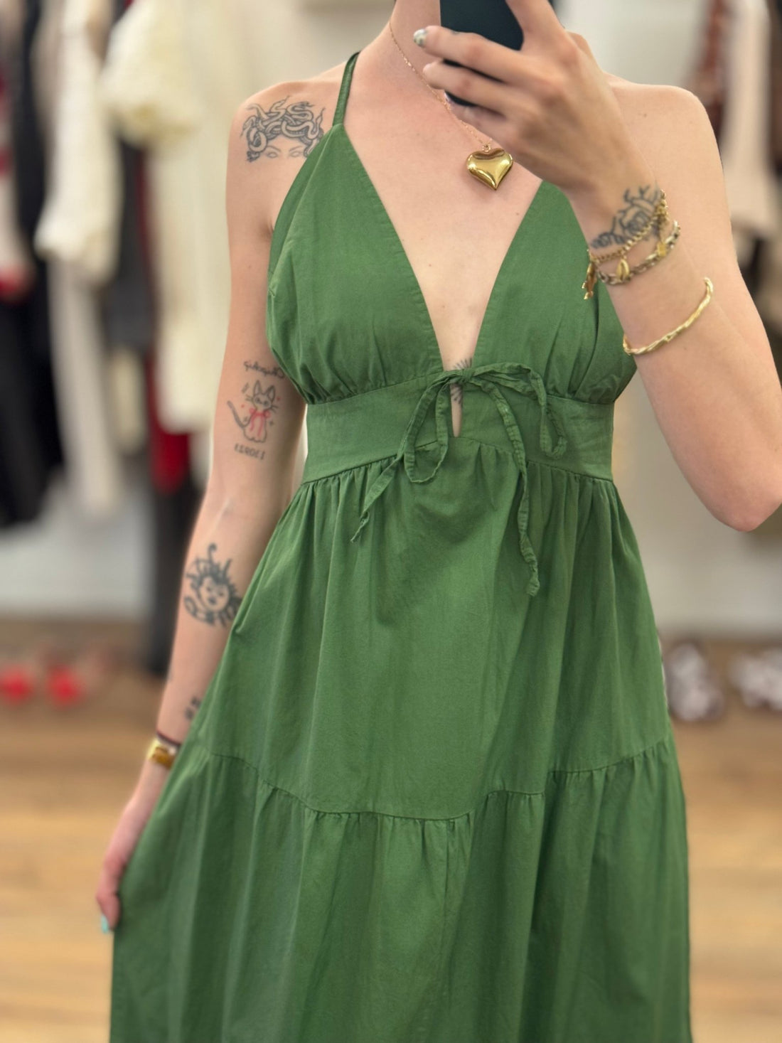 Robe Martine verte - Léone