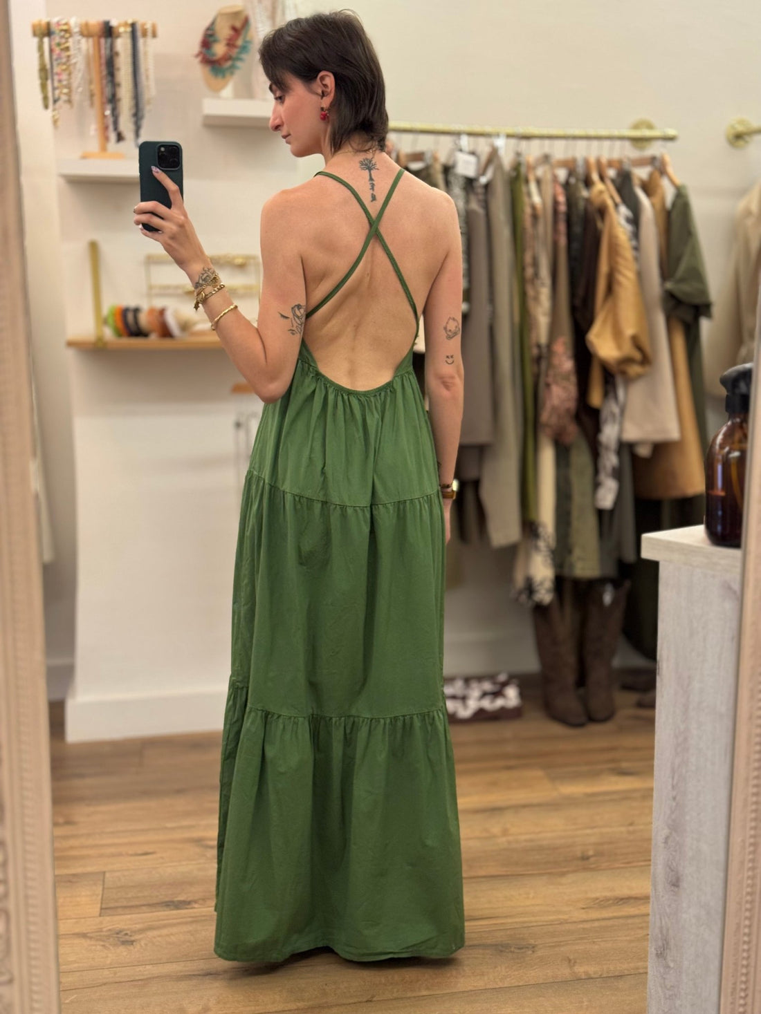 Robe Martine verte - Léone