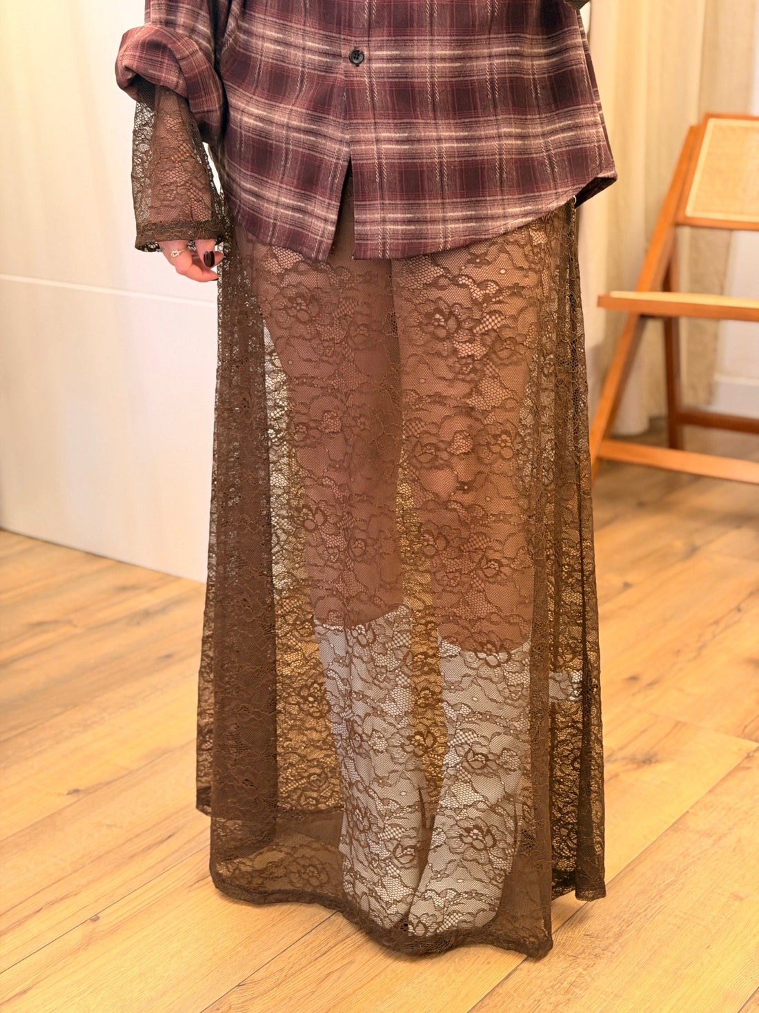 Robe Meredith marron - Léone