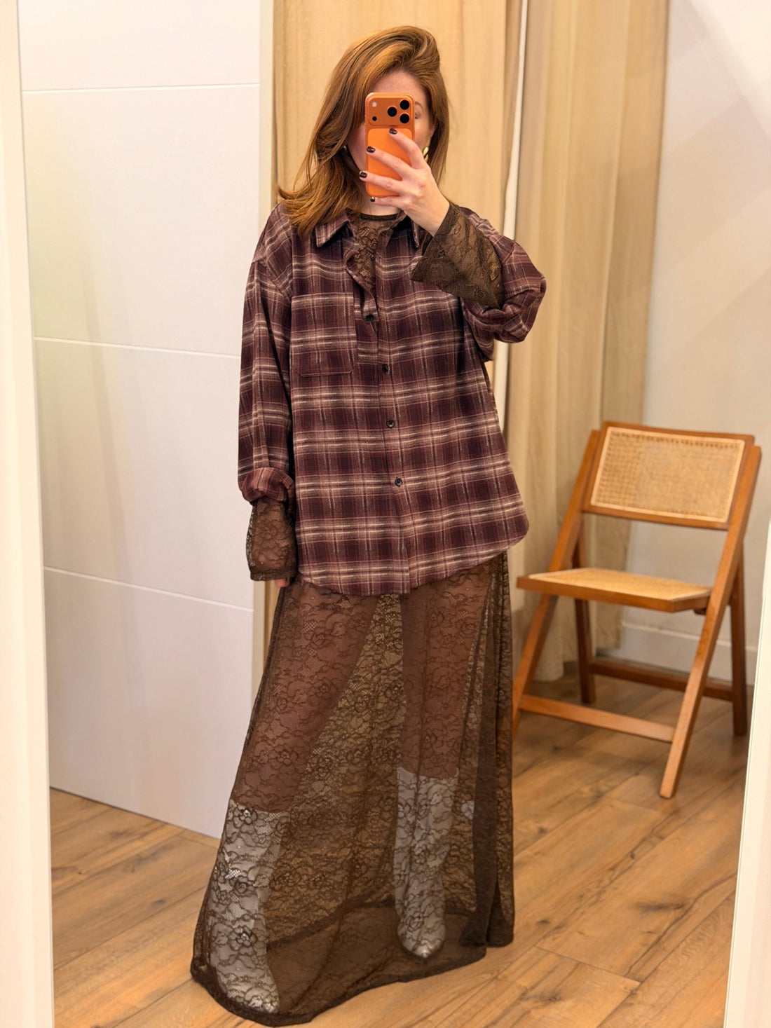 Robe Meredith marron - Léone