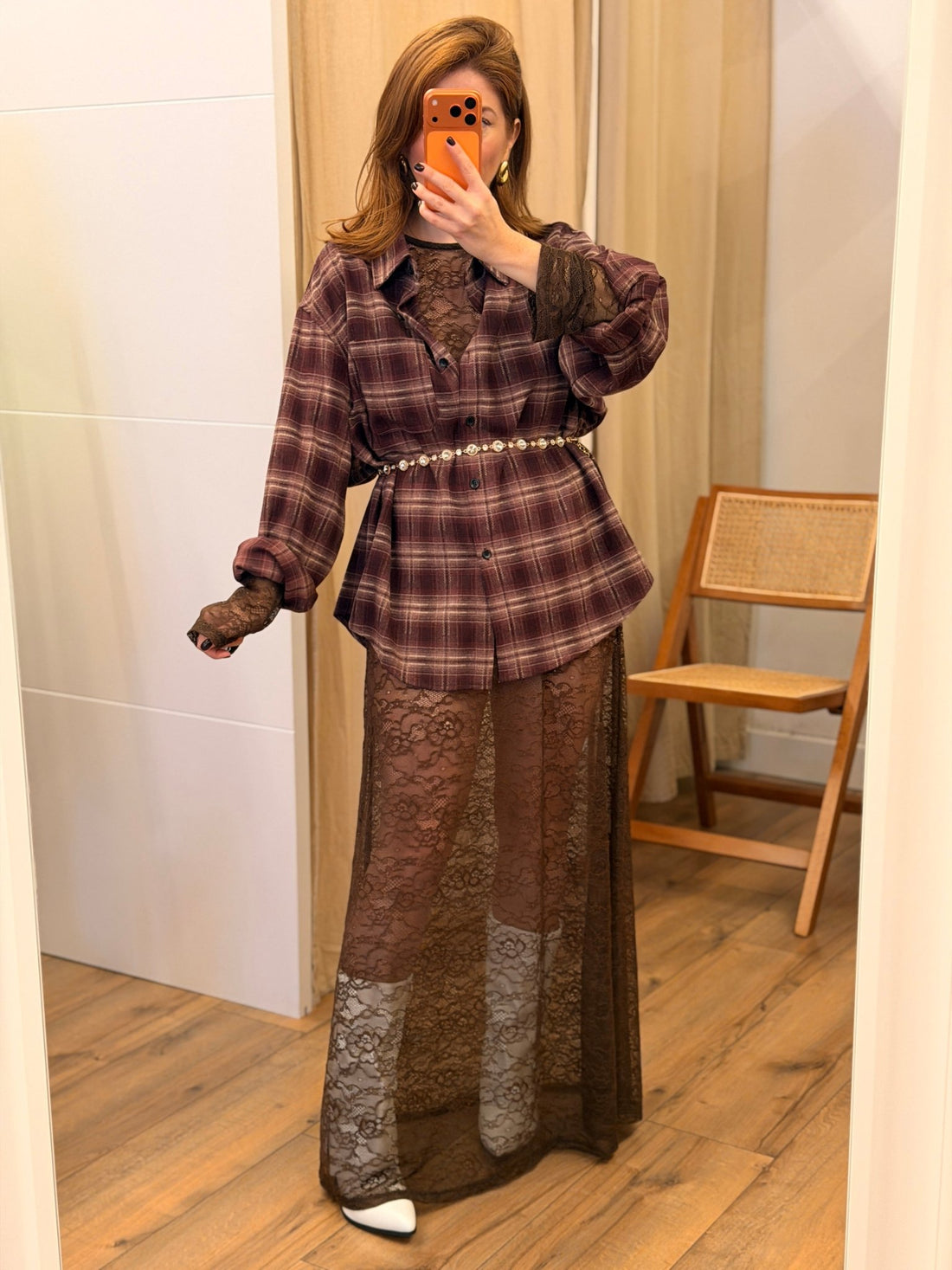 Robe Meredith marron - Léone