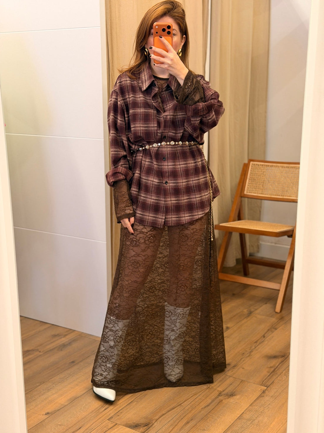 Robe Meredith marron - Léone