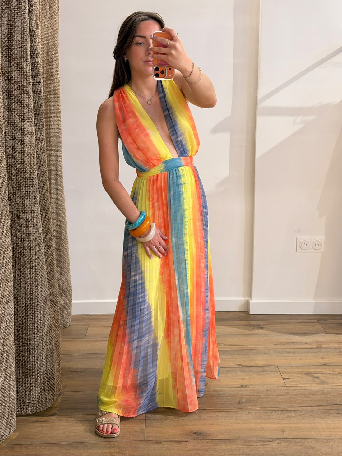 Robe rayée multicolore Ray - Léone