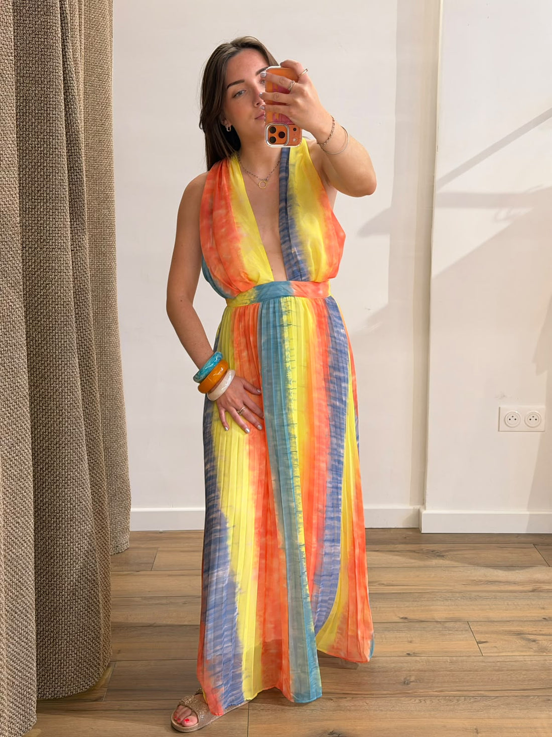 Robe rayée multicolore Ray - Léone