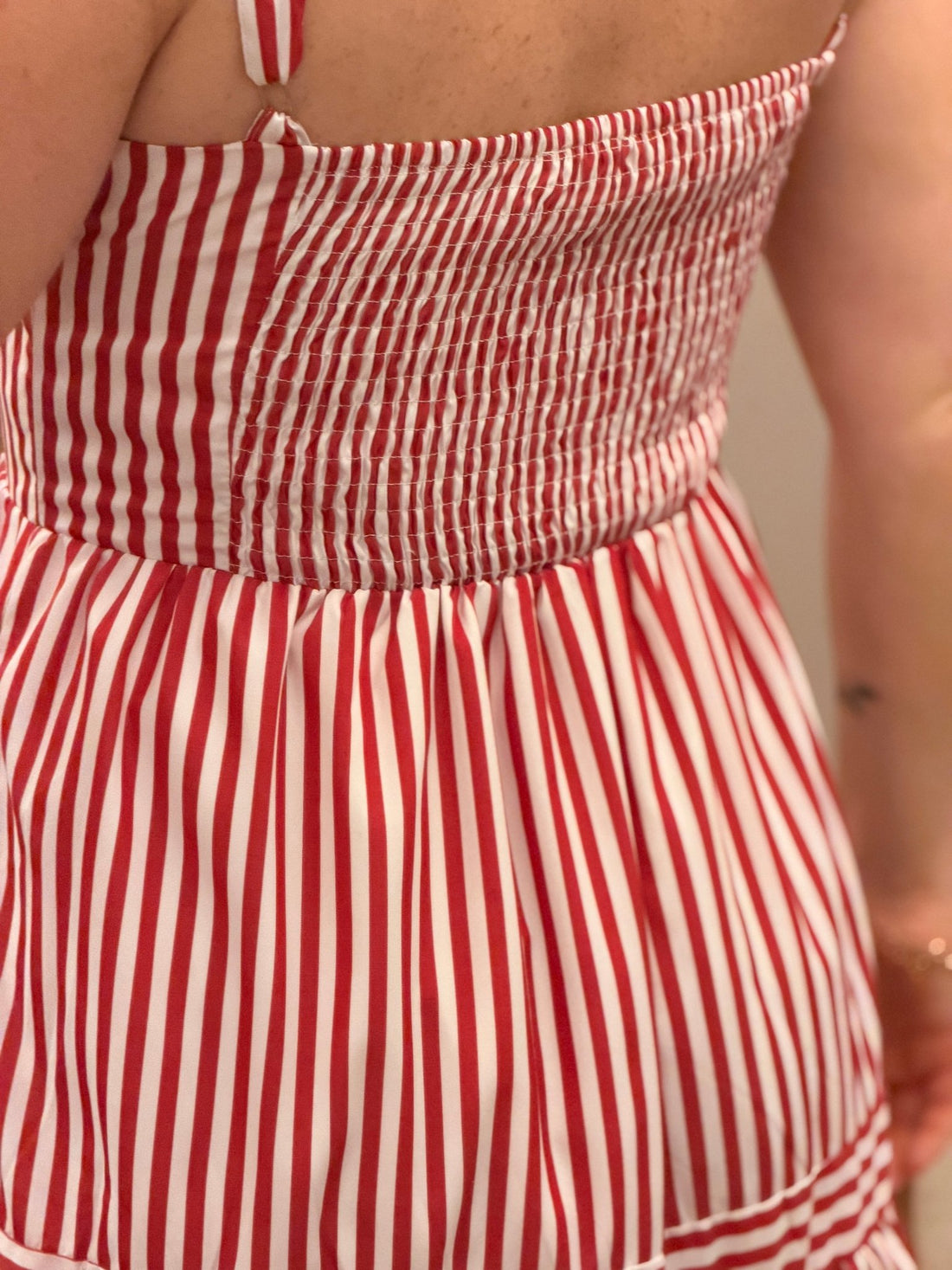 Robe rayée rouge Sandra - Léone
