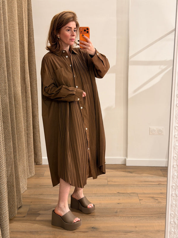 Robe Roberta marron - Léone