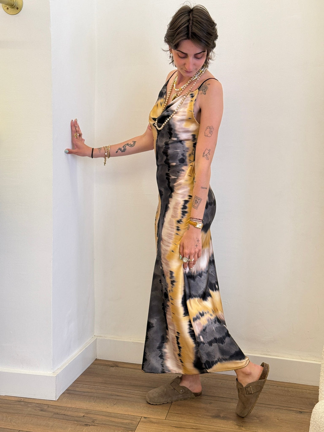 Robe satin Martika - Léone