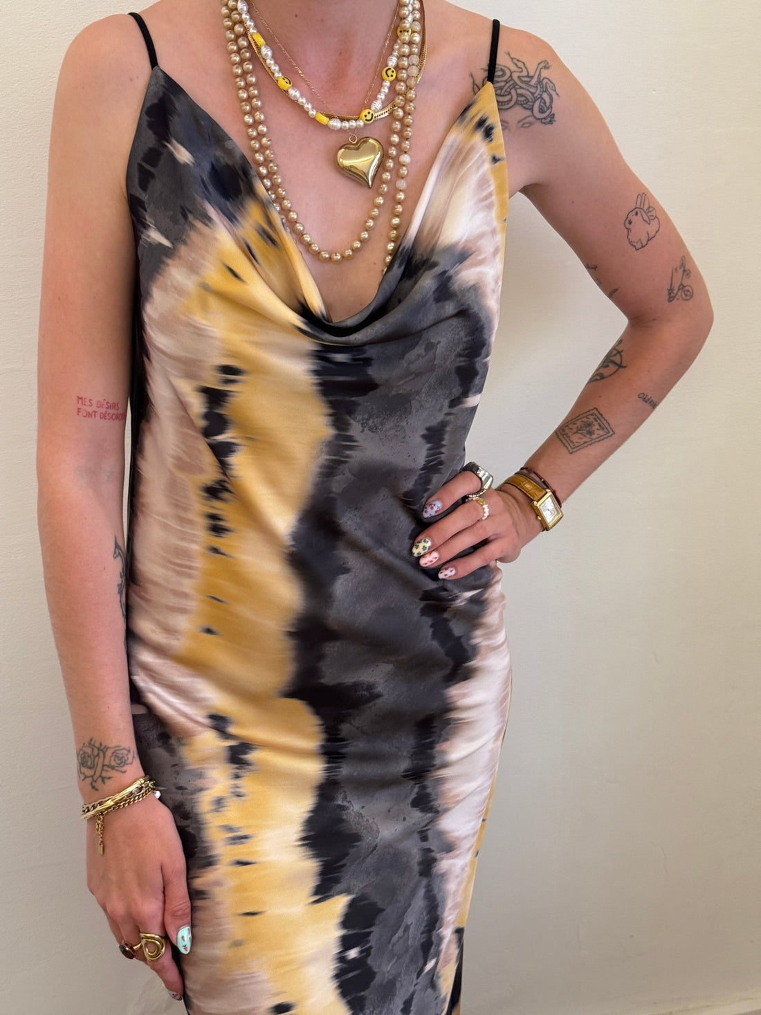 Robe satin Martika - Léone