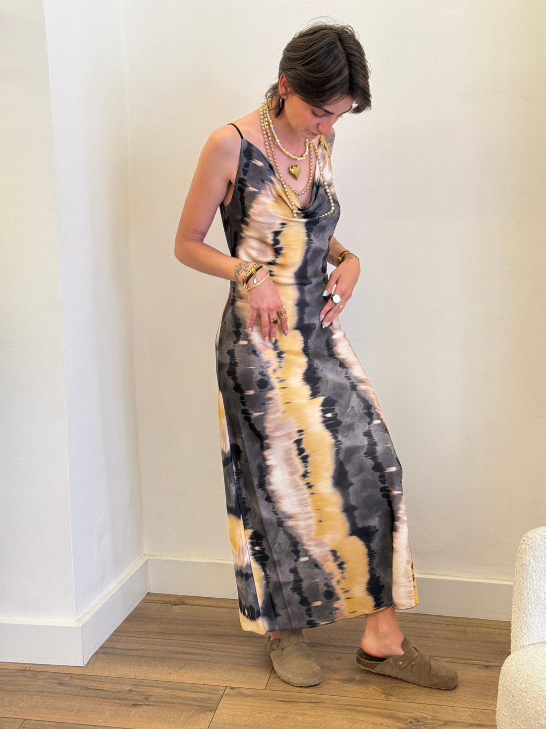 Robe satin Martika - Léone