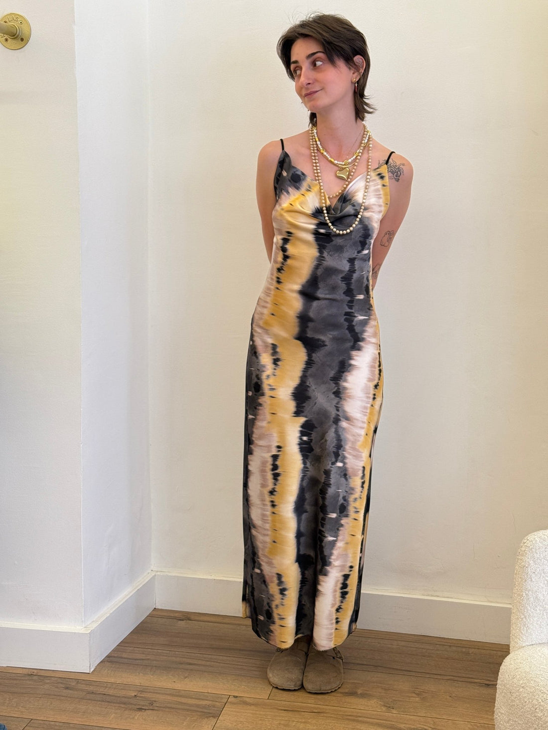 Robe satin Martika - Léone