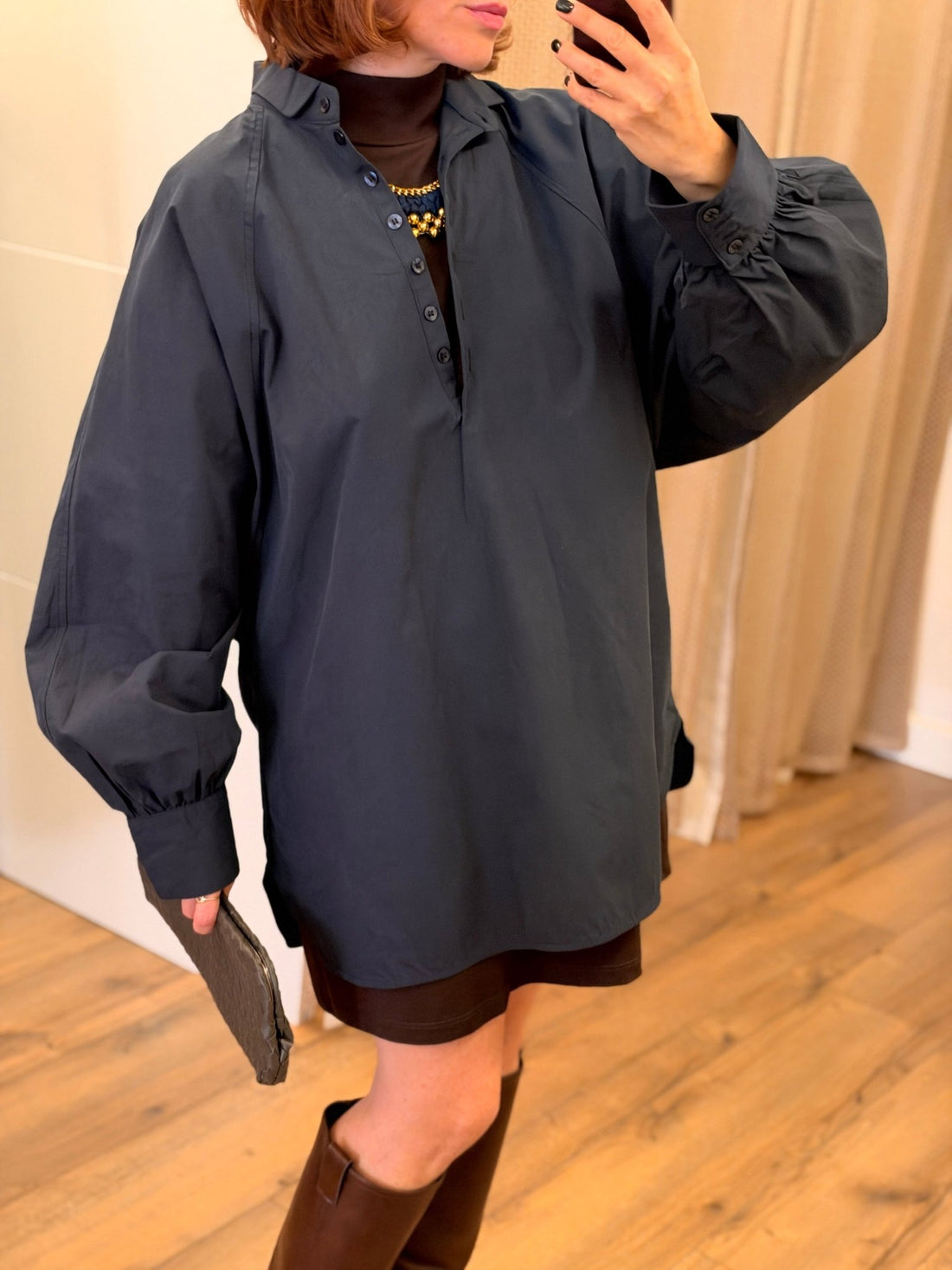 Robe t-shirt ample choco - Léone