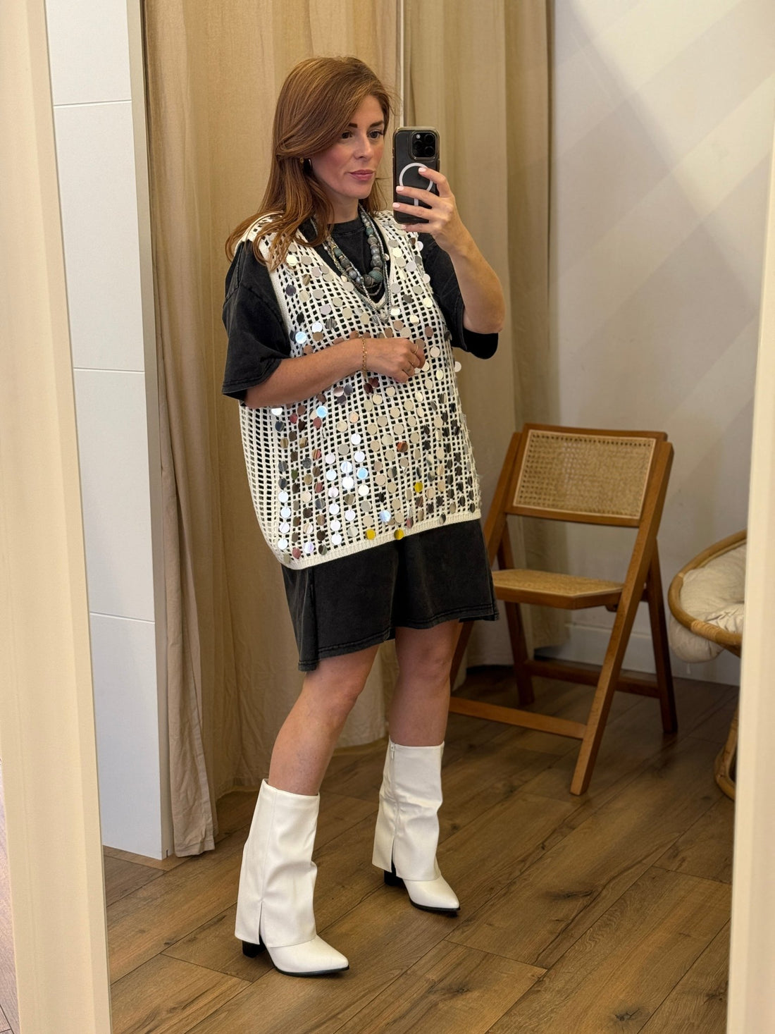 Robe t-shirt Joanna grise - Léone