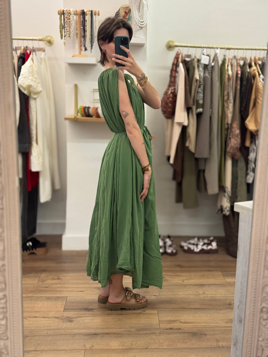 Robe Tania verte - Léone