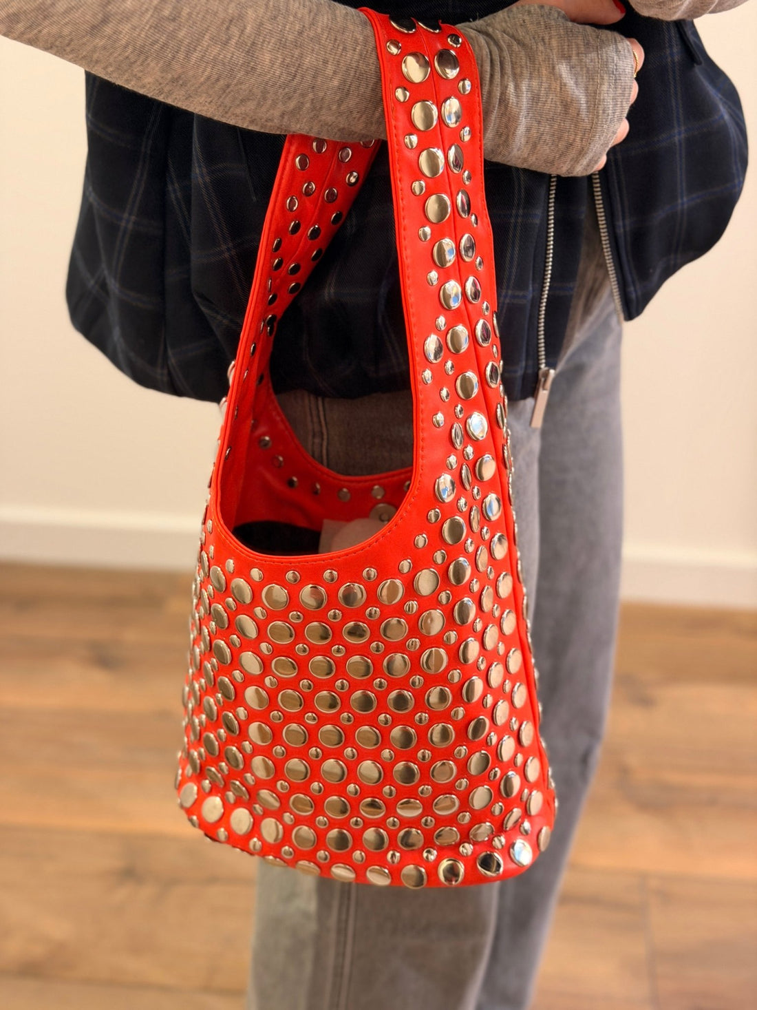 Sac cloute simili orange a1305 - Léone