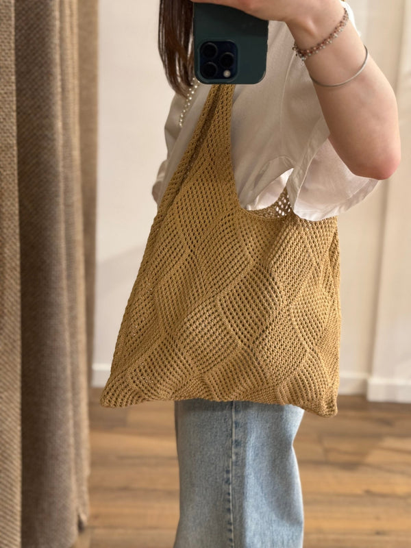 Sac en crochet camel - Léone