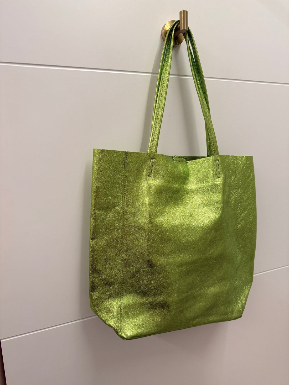 Sac en cuir vert pomme - Léone