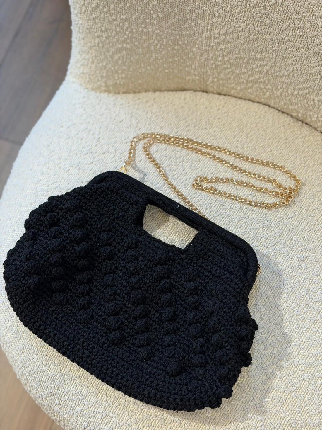 Sac noir fait à la main - Léone