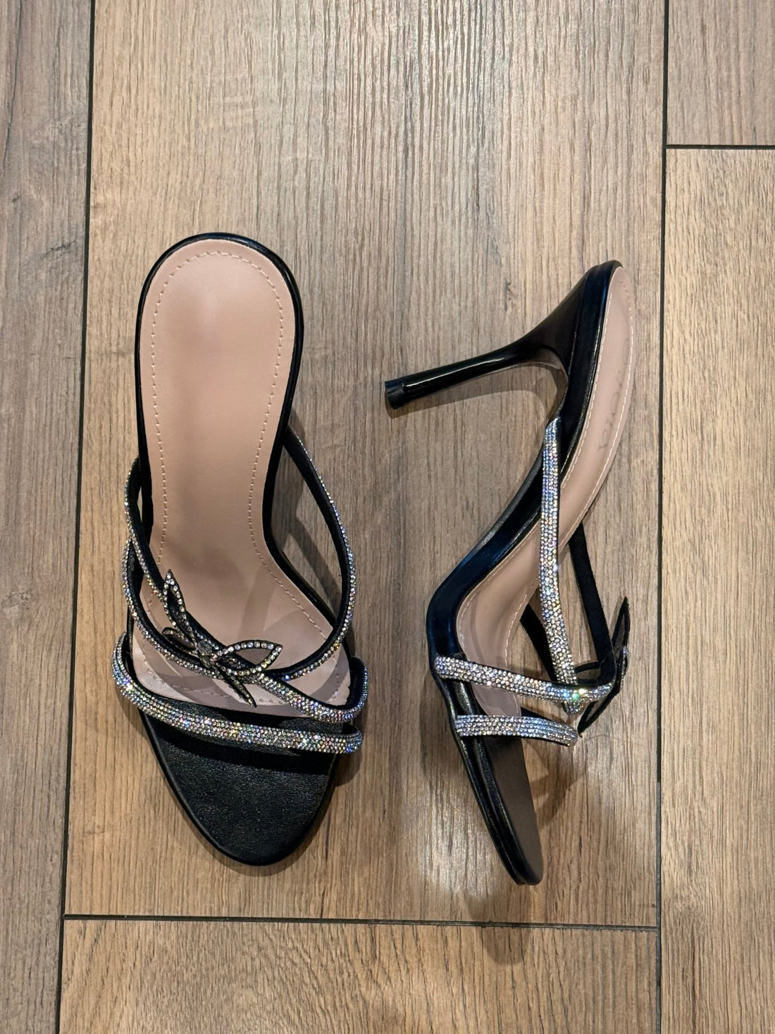 Sandales talon papillon strass - Léone
