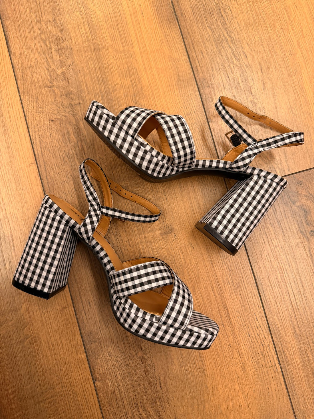 Sandales vichy a talon - Léone