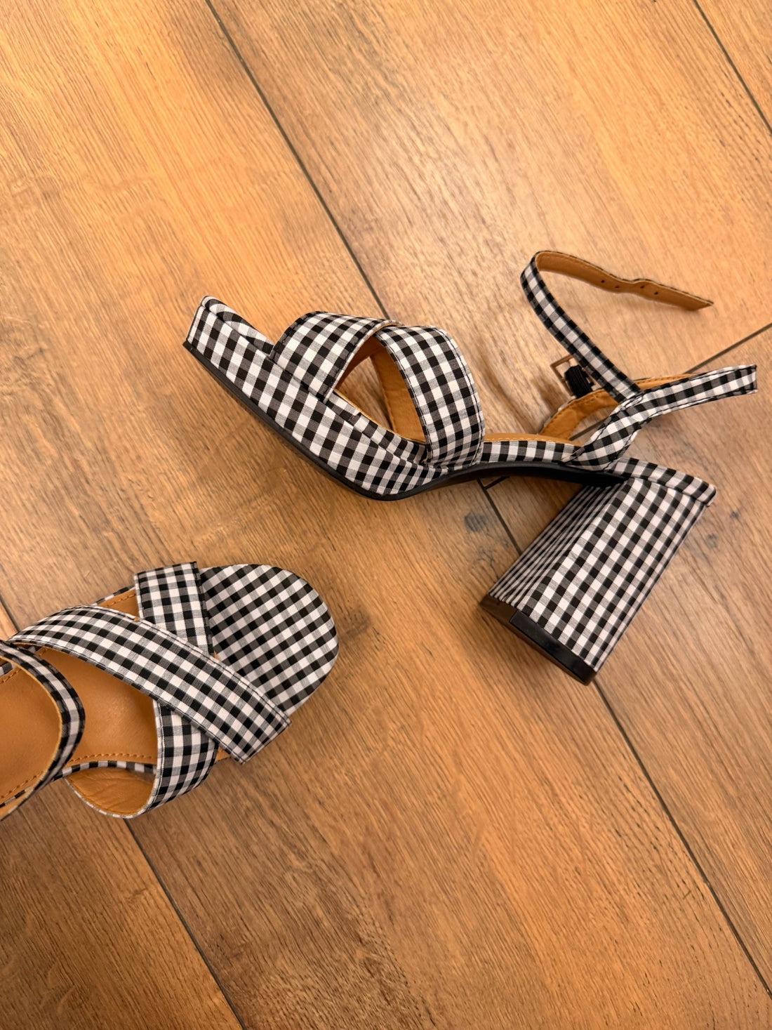 Sandales vichy a talon - Léone