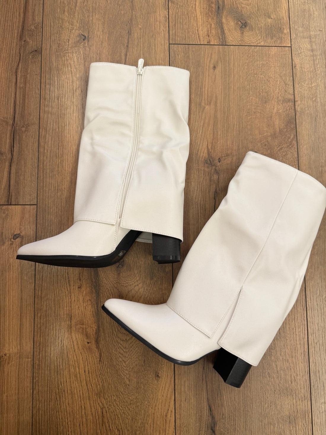 Santiags à rabats blanches - Léone