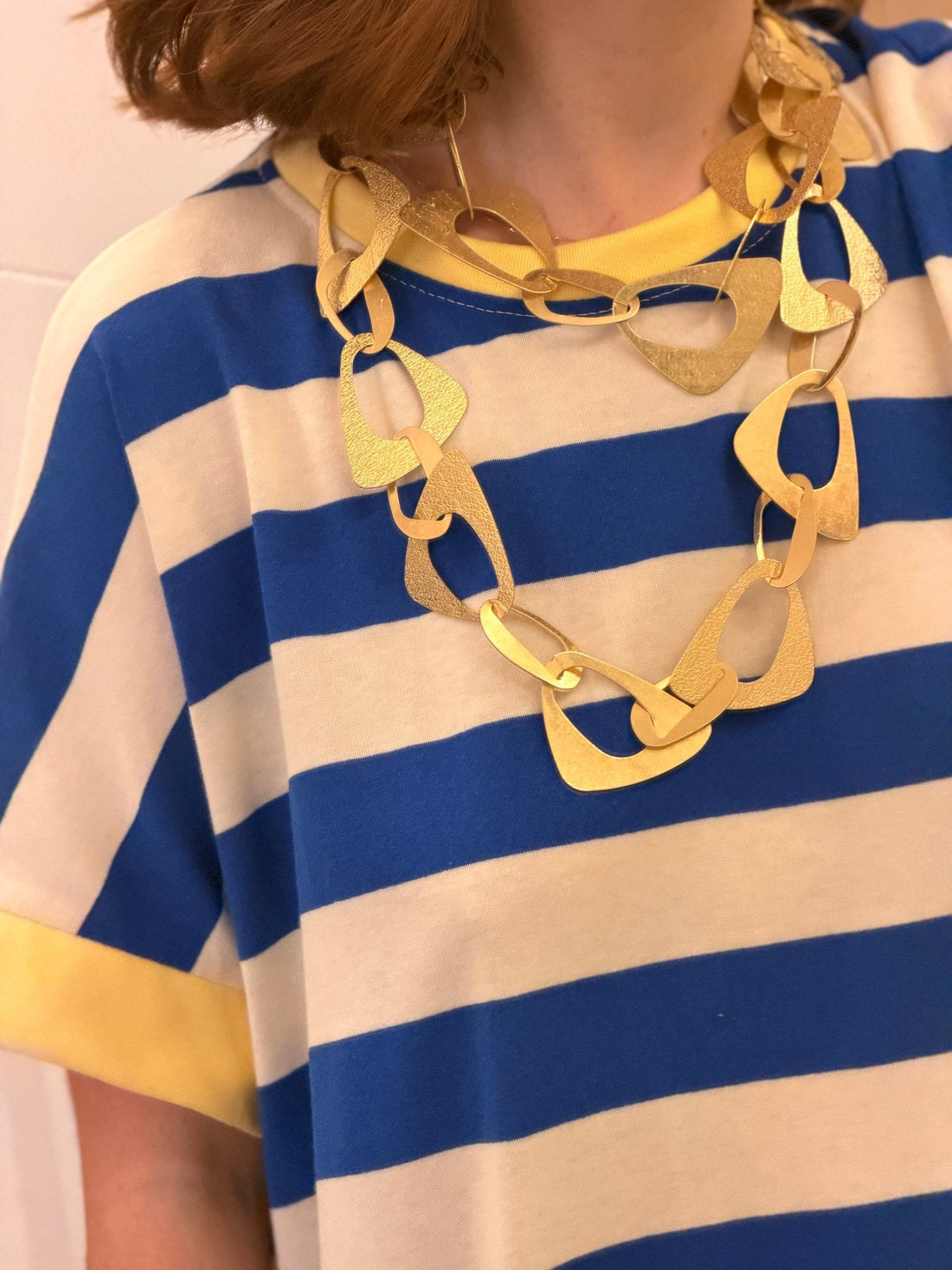 Sautoir dore triangles - Léone