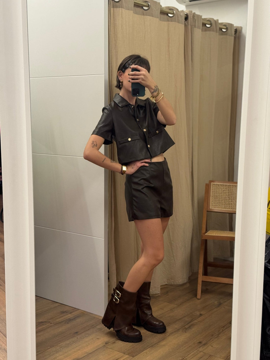 Short Leya marron - Léone