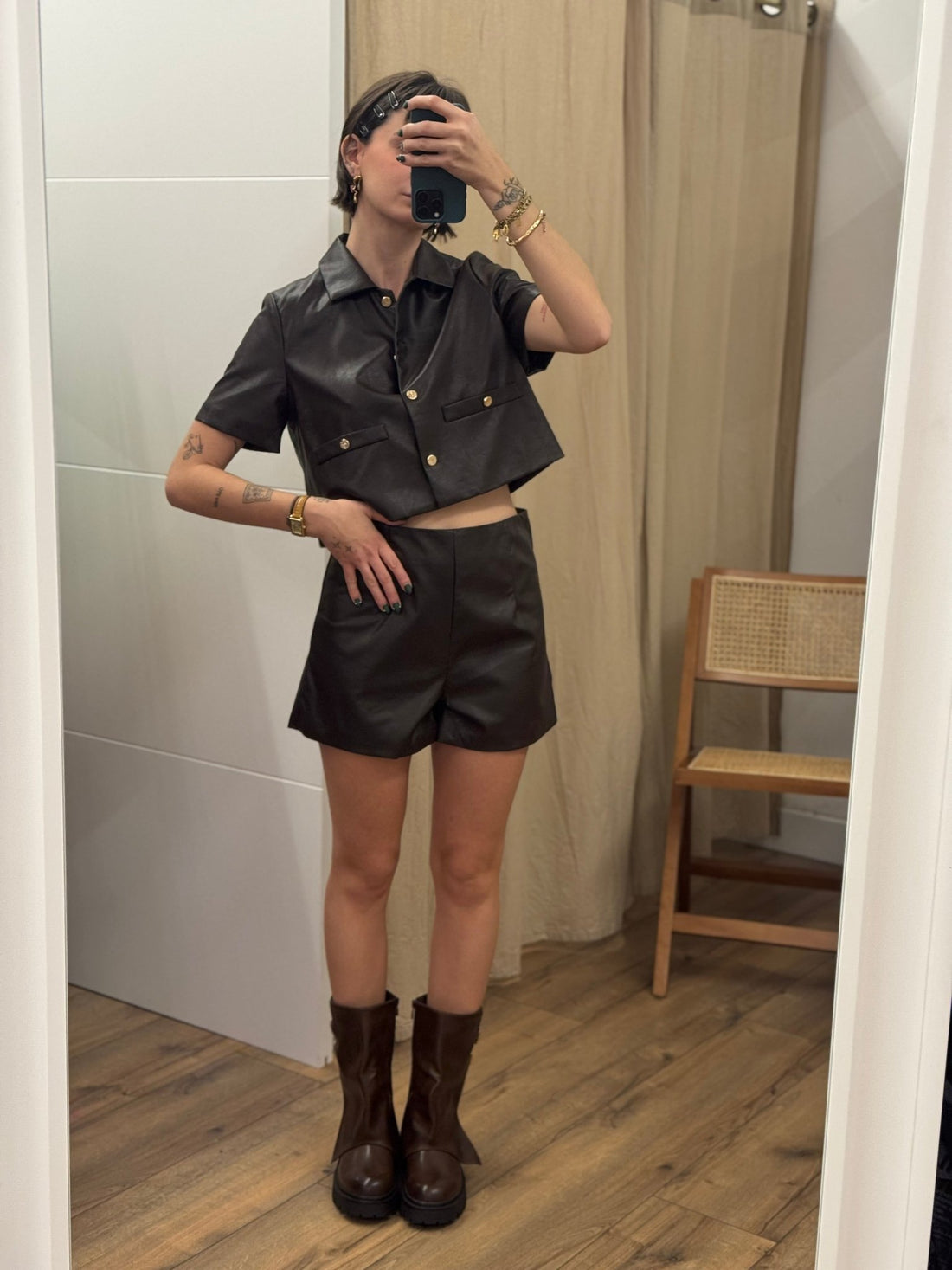 Short Leya marron - Léone