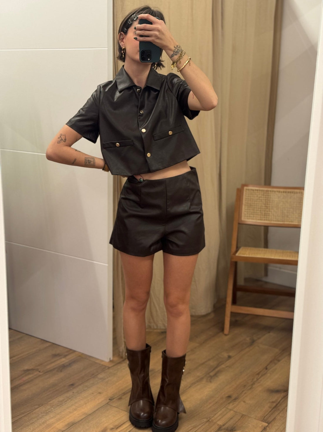 Short Leya marron - Léone