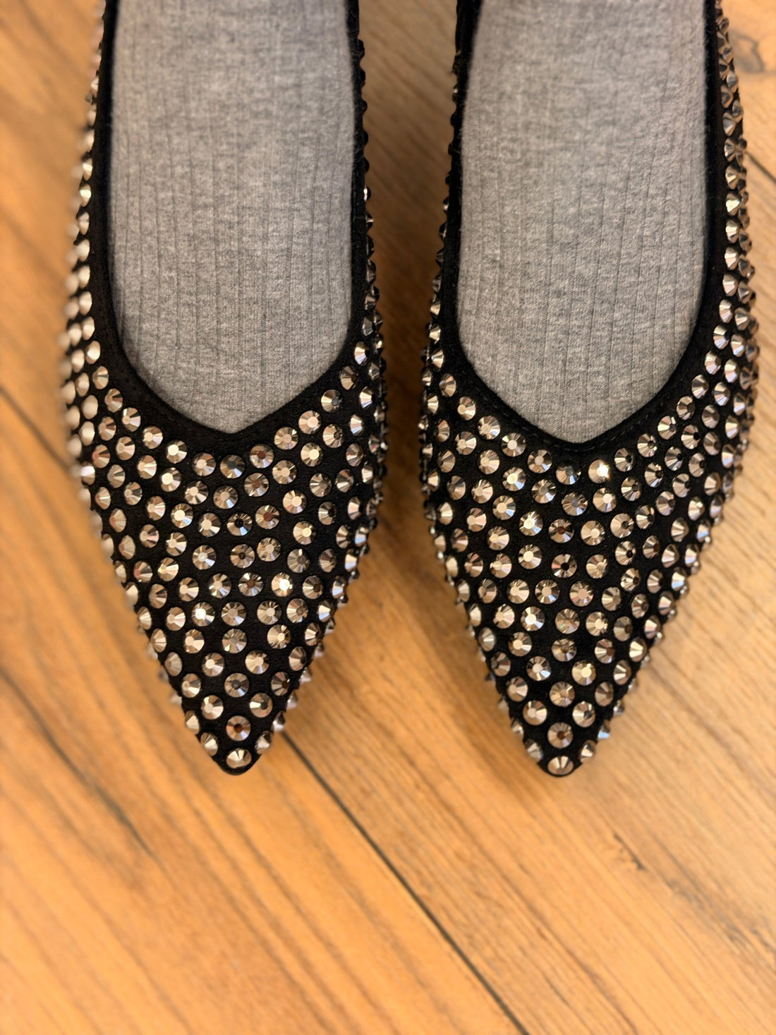 Slingback à strass noir - Léone