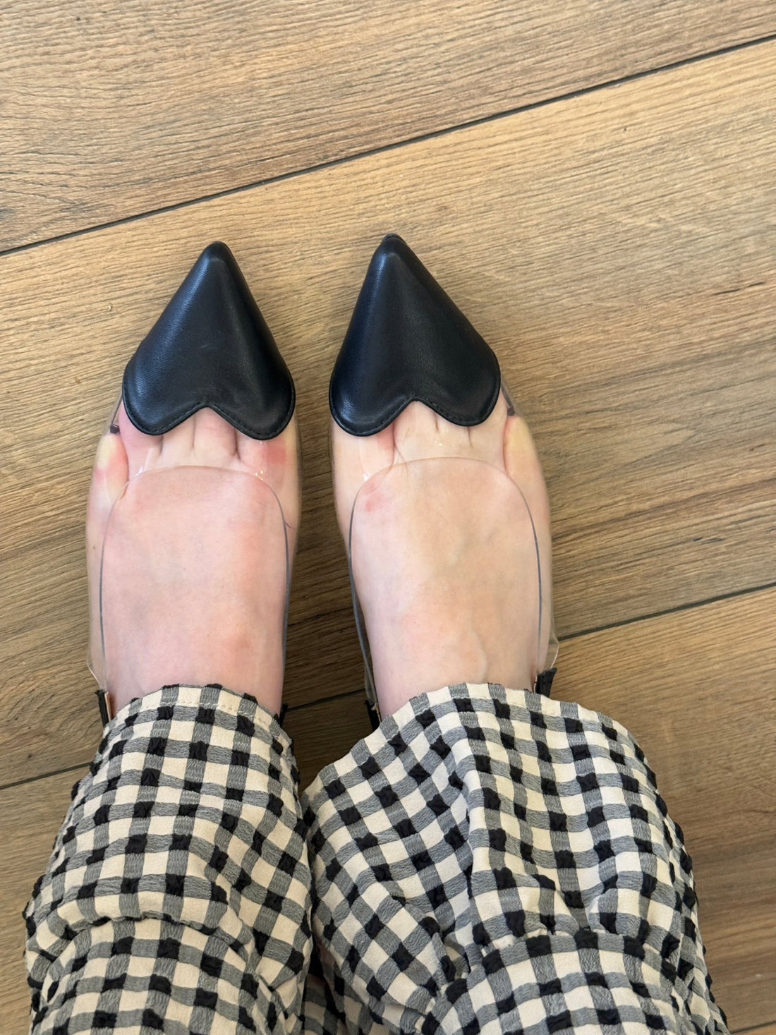 Slingback cœur noir - Léone